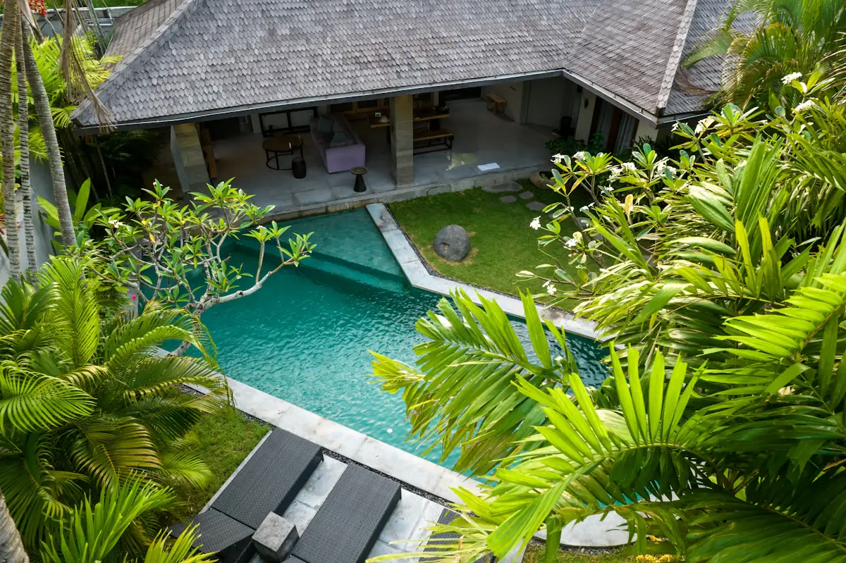 Luxury villa aerial