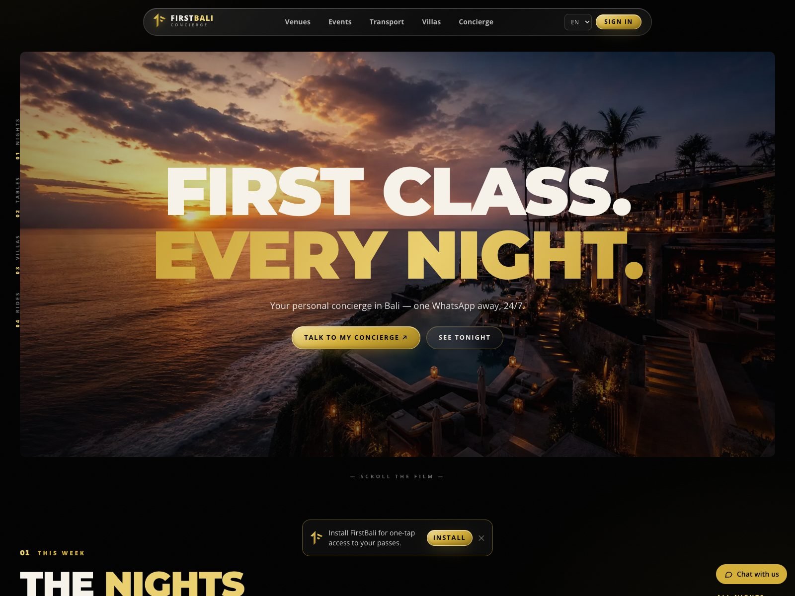 FirstBali — Concierge · Hospitality Tech